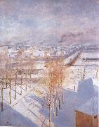 Albert Edelfelt Paris in the Snow oil painting reproduction